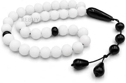 CrystalSouq Natural White Matte Agate Gemstone Chip Bracelet for Inner Peace & Calm (Unisex)